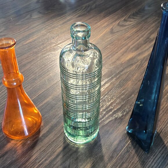 Collection of Three Decorative Glass Bottles/Bud Vases - Picture 3 of 6